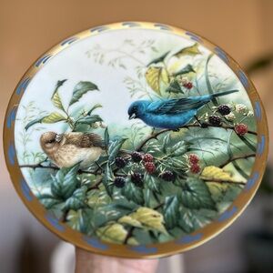 Lenox Indigo Evening Nature's Collage Limited Edition 1993 Fine Ivory China!